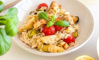 Pecen mediteranski riz s piscancem2